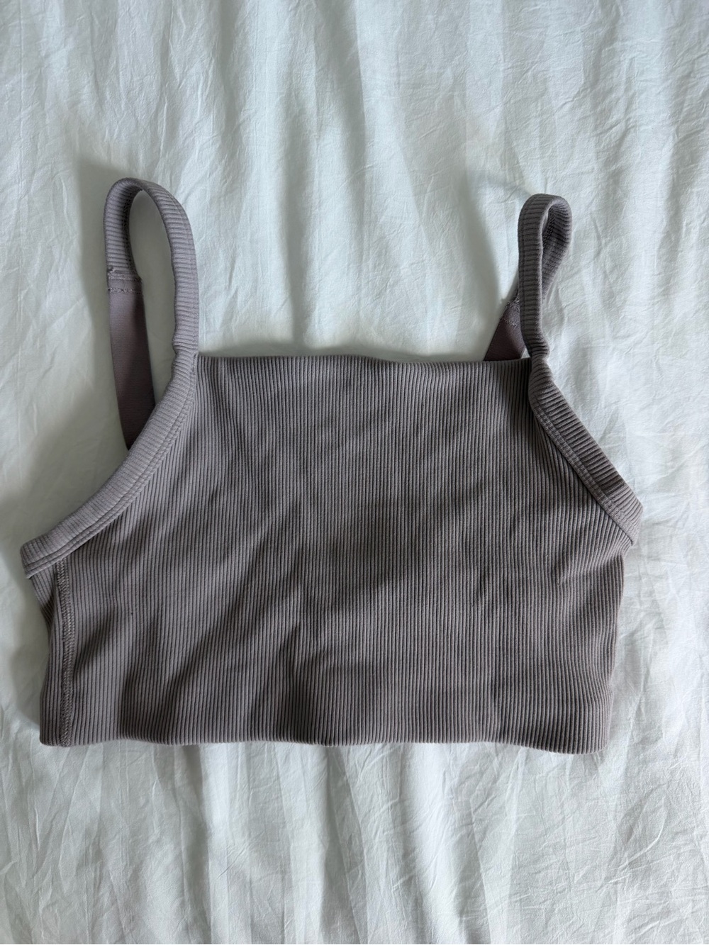 Ribbed Square-Neck Sport Bra